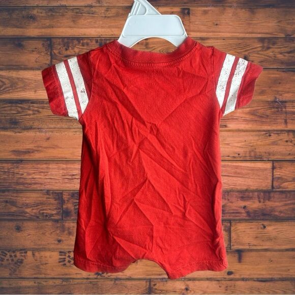 5 for $25🔥3 Months Carter's Daddy's Future Playmaker Red Shorts Romper - Picture 2 of 5